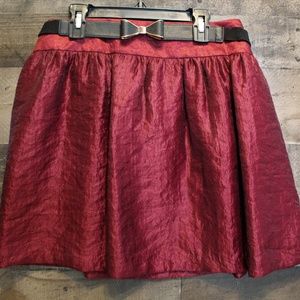 Burgundy Metallic Skirt - image 1